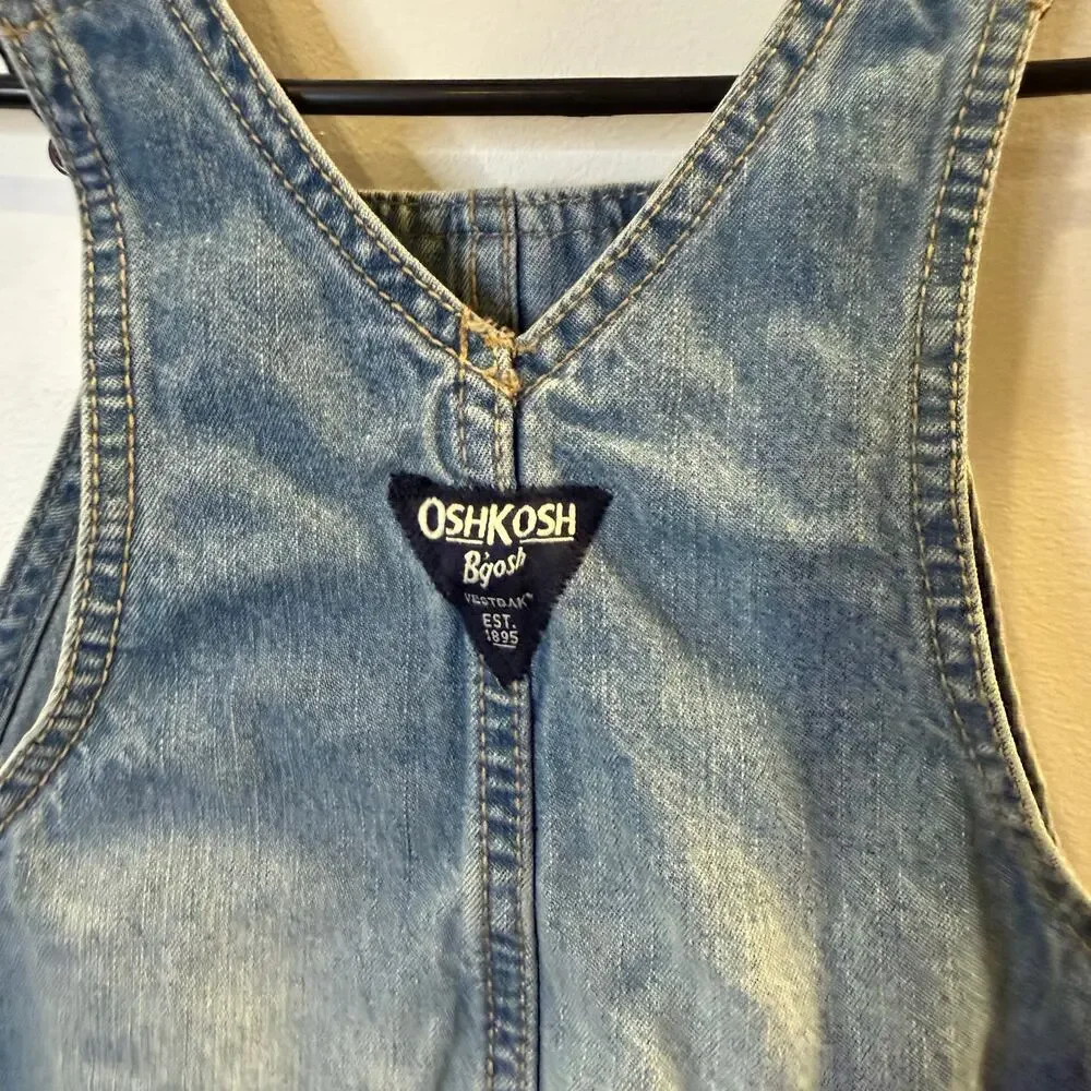 Osh Kosh B’gosh Girls Denim Shortalls Size 3T